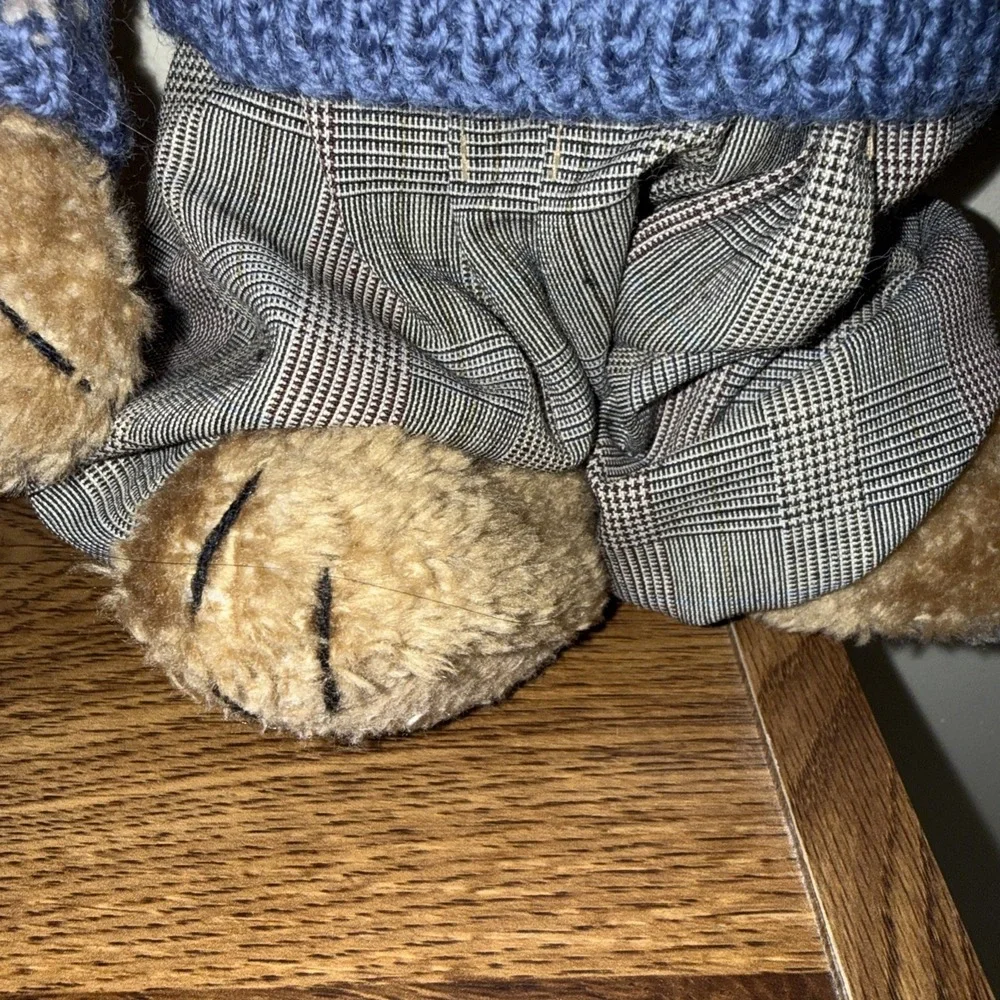 Vintage Boyds Bear Tyler Summerfield 1990-1996 Plush Blue Sweater Plaid Pants